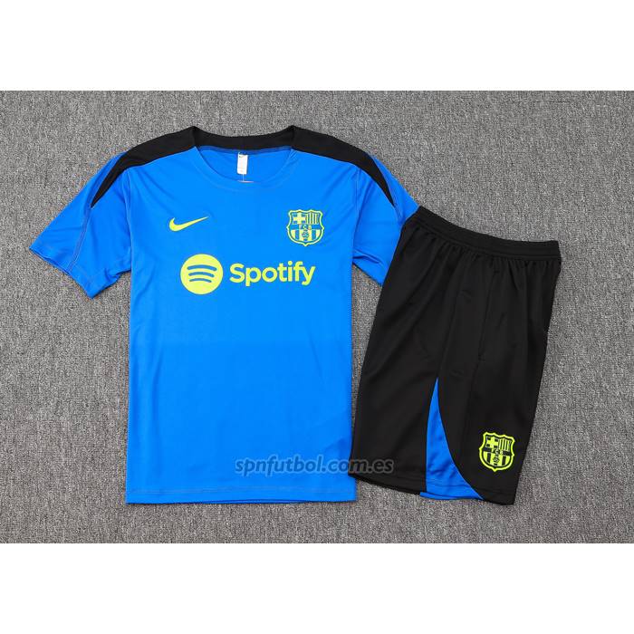 Chandal del Barcelona Manga Corta 2024-2025 Azul - Pantalon Corto
